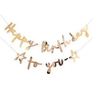 "Happy Birthday To You" banneri - kulta